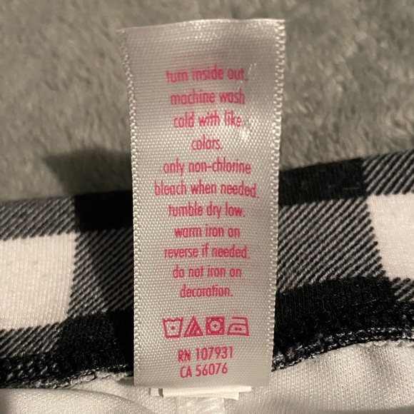 Girls Justice Black & White Plaid Ruffle Skort Size:12 - Picture 7 of 7